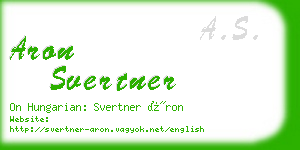 aron svertner business card